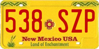 NM license plate 538SZP