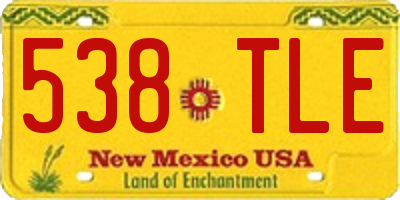 NM license plate 538TLE