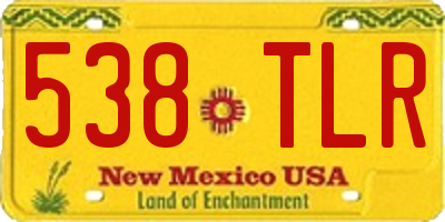 NM license plate 538TLR