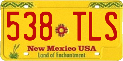 NM license plate 538TLS