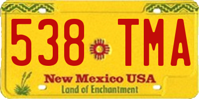 NM license plate 538TMA