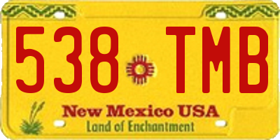 NM license plate 538TMB