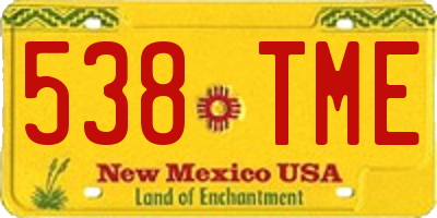 NM license plate 538TME