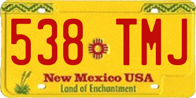 NM license plate 538TMJ