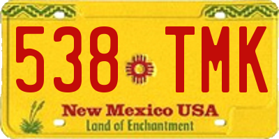 NM license plate 538TMK