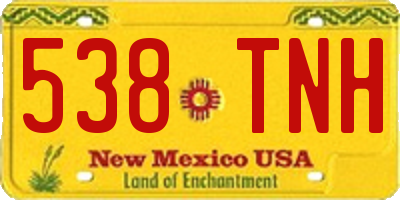 NM license plate 538TNH