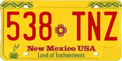 NM license plate 538TNZ