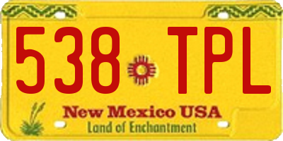 NM license plate 538TPL