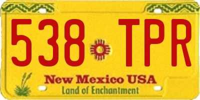 NM license plate 538TPR