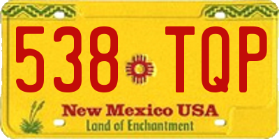 NM license plate 538TQP