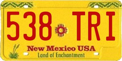 NM license plate 538TRI