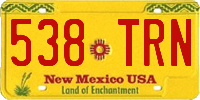 NM license plate 538TRN