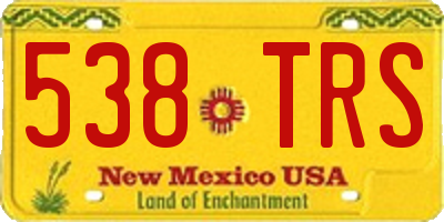 NM license plate 538TRS
