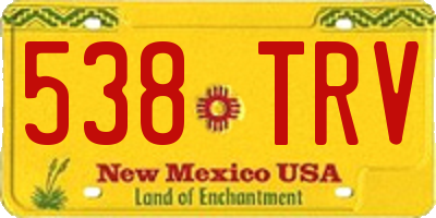 NM license plate 538TRV