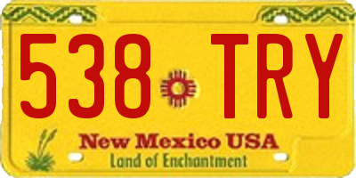 NM license plate 538TRY