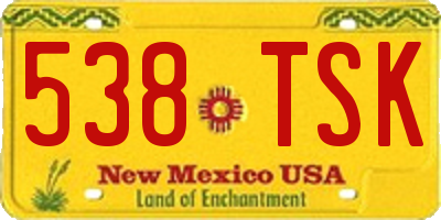 NM license plate 538TSK