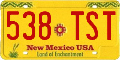 NM license plate 538TST