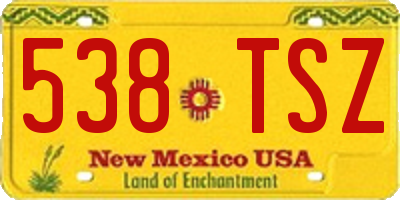 NM license plate 538TSZ