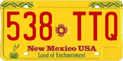 NM license plate 538TTQ