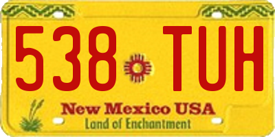 NM license plate 538TUH