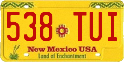 NM license plate 538TUI
