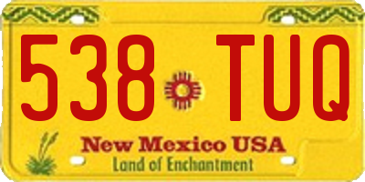 NM license plate 538TUQ