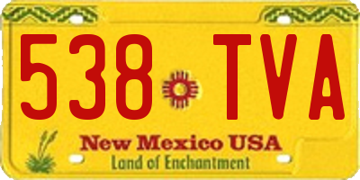 NM license plate 538TVA