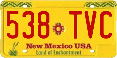 NM license plate 538TVC