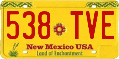 NM license plate 538TVE