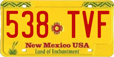 NM license plate 538TVF