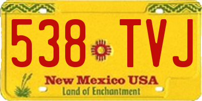 NM license plate 538TVJ