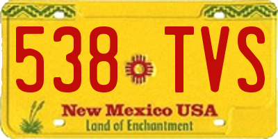 NM license plate 538TVS