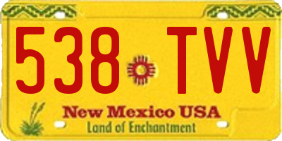 NM license plate 538TVV