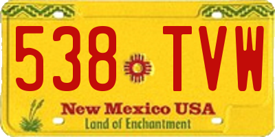 NM license plate 538TVW