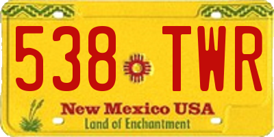NM license plate 538TWR