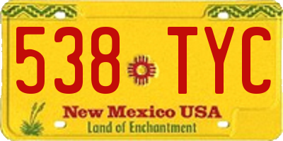NM license plate 538TYC