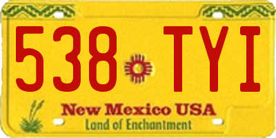 NM license plate 538TYI
