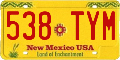 NM license plate 538TYM
