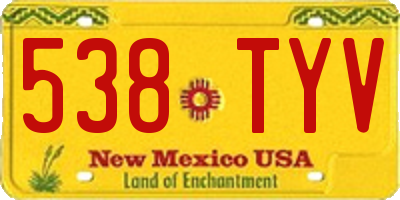 NM license plate 538TYV