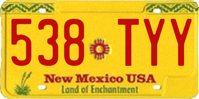 NM license plate 538TYY