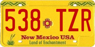 NM license plate 538TZR