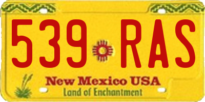 NM license plate 539RAS