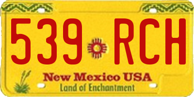 NM license plate 539RCH