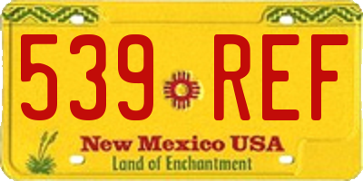 NM license plate 539REF