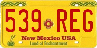 NM license plate 539REG
