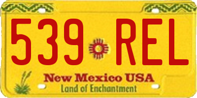 NM license plate 539REL