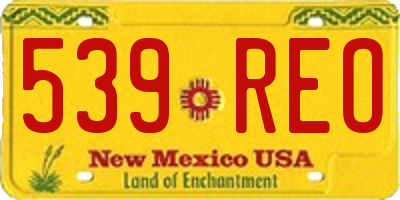 NM license plate 539REO