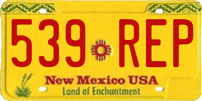 NM license plate 539REP