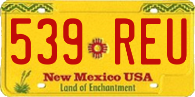 NM license plate 539REU
