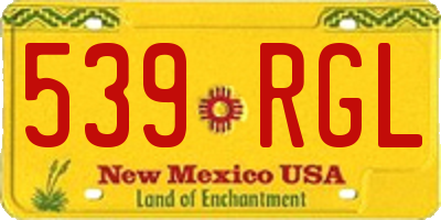 NM license plate 539RGL